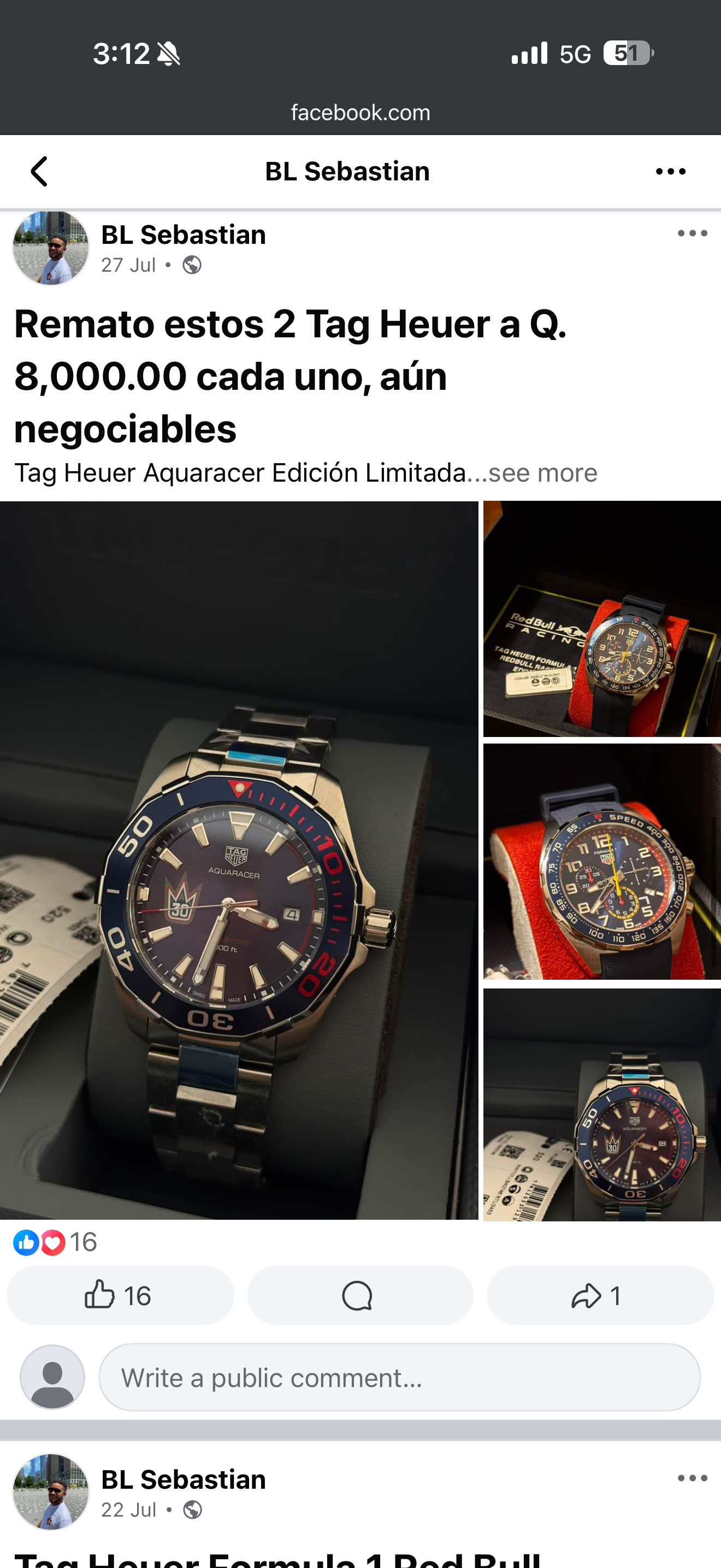 TAG Heuer Formula 1 Date